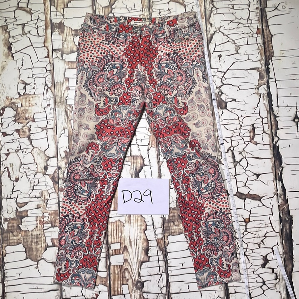 Season Wind pattern print jeans xxs